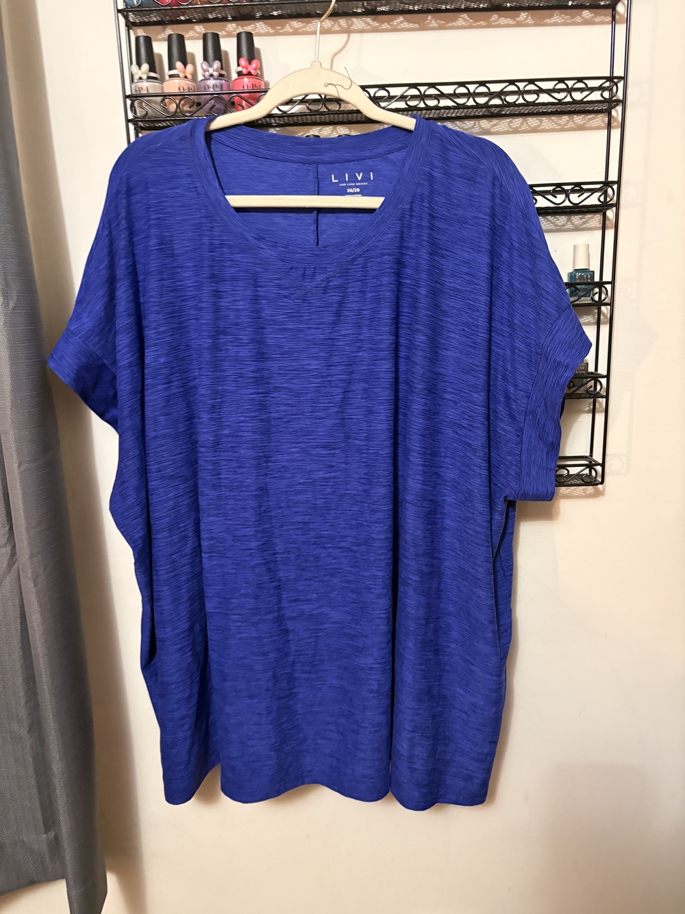 Lane Bryant Royal Blue Short Sleeve Knit Tee